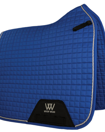 WOOF WEAR Dressage Saddle Cloth Electric Blue - Horse Riding Equipment, Polycotton Fabric