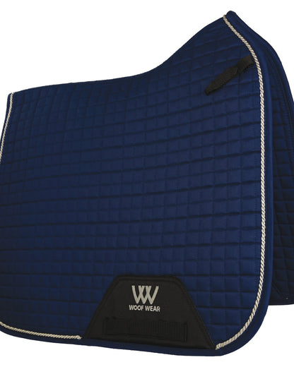 WOOF WEAR Dressage Saddle Cloth Navy: High Wither, Polycotton Saddle Pad for Horse Riding
