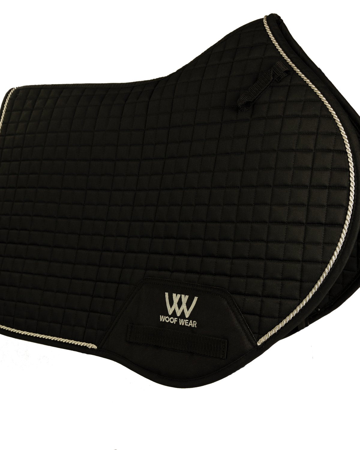 Black Woof Wear Close Contact Saddle Cloth - High Wither, Polycotton, Equestrian Horse Tack