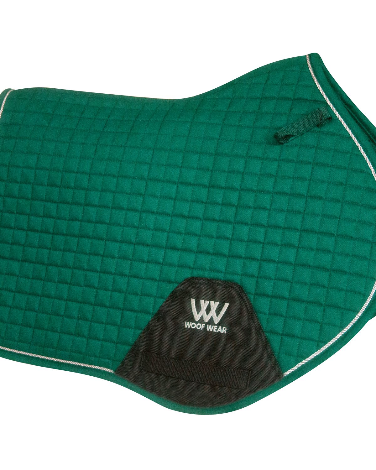 Woof Wear British Racing Green Close Contact Saddle Cloth - High Wither, Anatomic Shape, Girth Loops