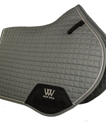 WOOF WEAR Close Contact Saddle Cloth Brushed Steel - Equestrian Saddle Pad for Horse Riding