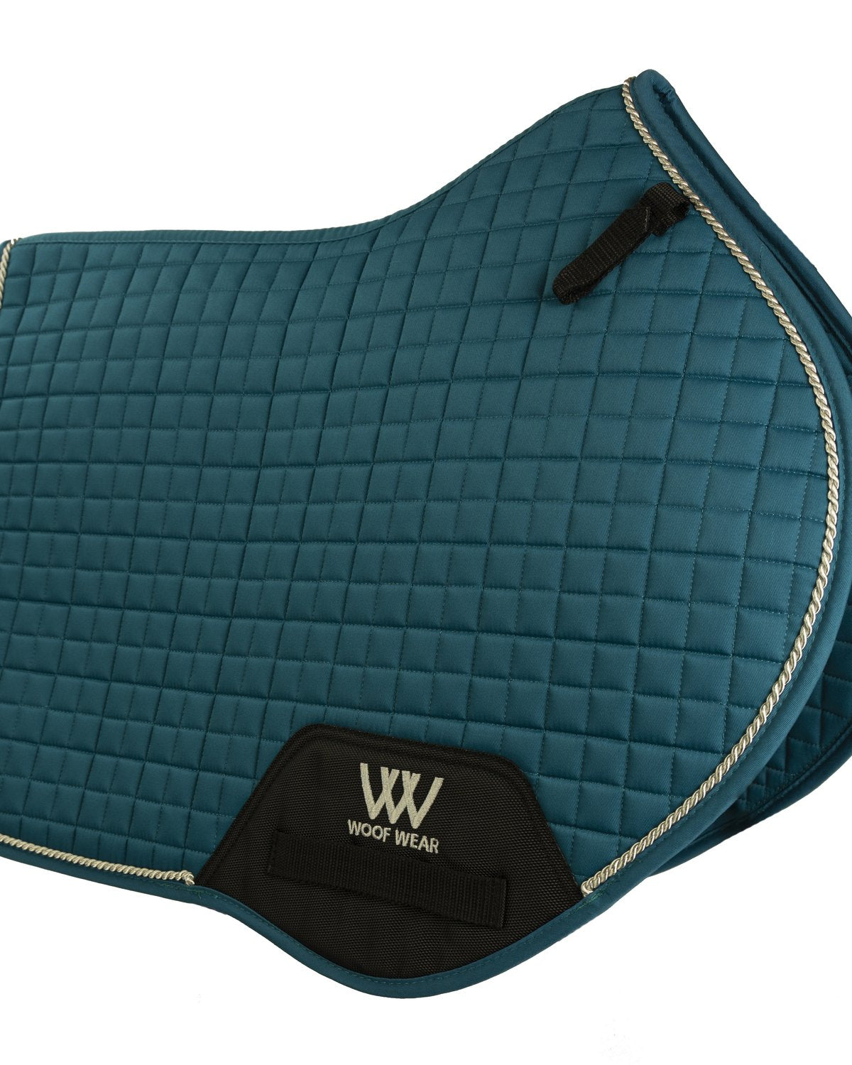 WOOF WEAR Close Contact Saddle Cloth Ocean - Quilted Horse Saddle Pad with Silver Trim & High Wither Design, Equestrian Tack