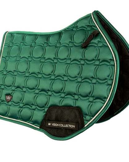 Woof Wear Vision British Racing Green Horse Saddle Pad. Close contact, wicking, elegant design.