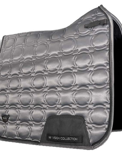 Woof Wear Vision Dressage Pad - Brushed Steel | High Wither, Quilted - Equiflair