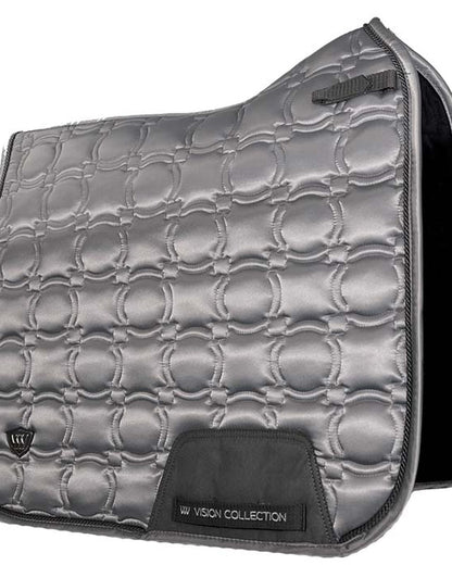 Woof Wear Vision Dressage Pad Brushed Steel | Premium Horse Riding Saddle Pad