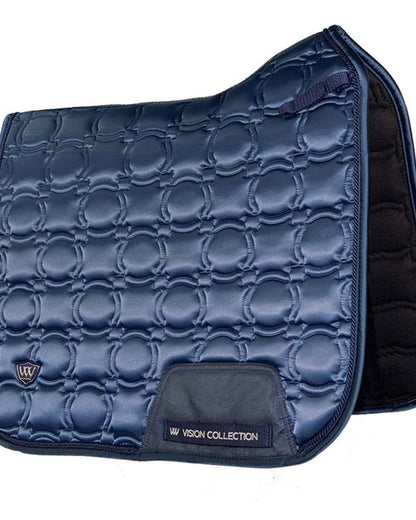 WOOF WEAR VISION DRESSAGE PAD NAVY: Luxurious Quilted Saddle Pad for Horseback Riding, Equestrian Equipment