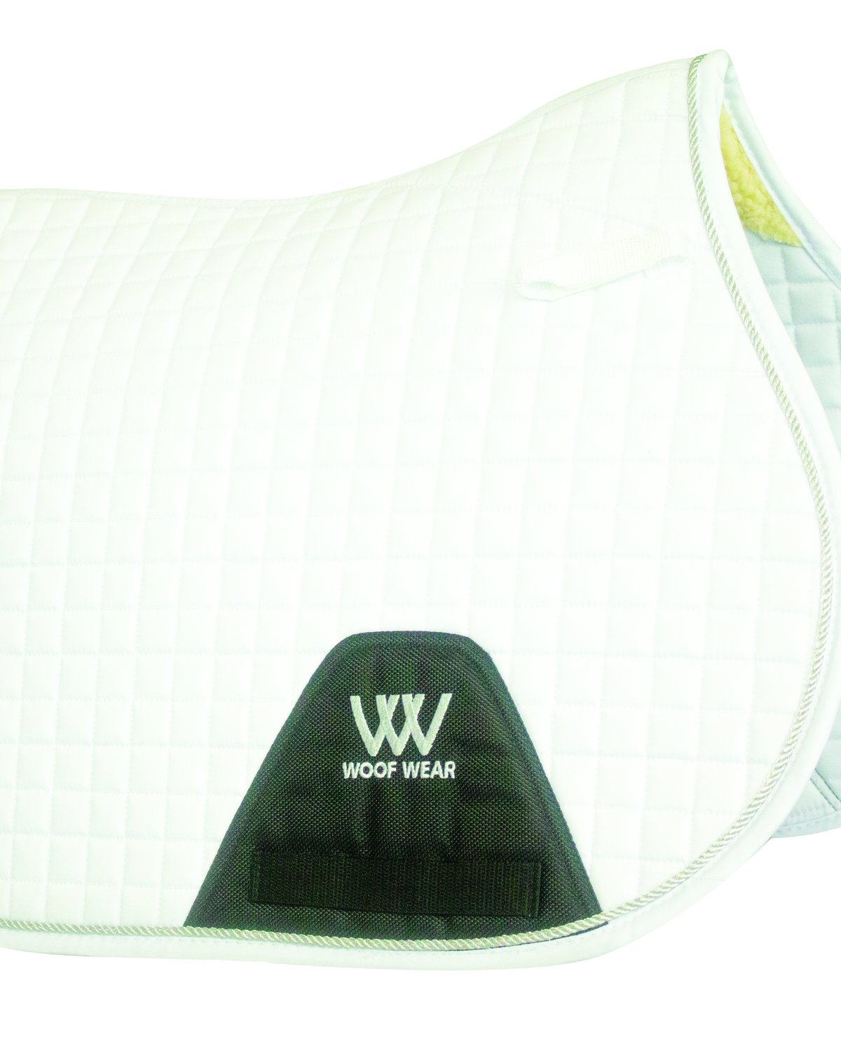 Woof Wear Pony GP Saddle Cloth - White. High Wither, Polycotton, Faux Fleece. Equestrian Saddle Pad.