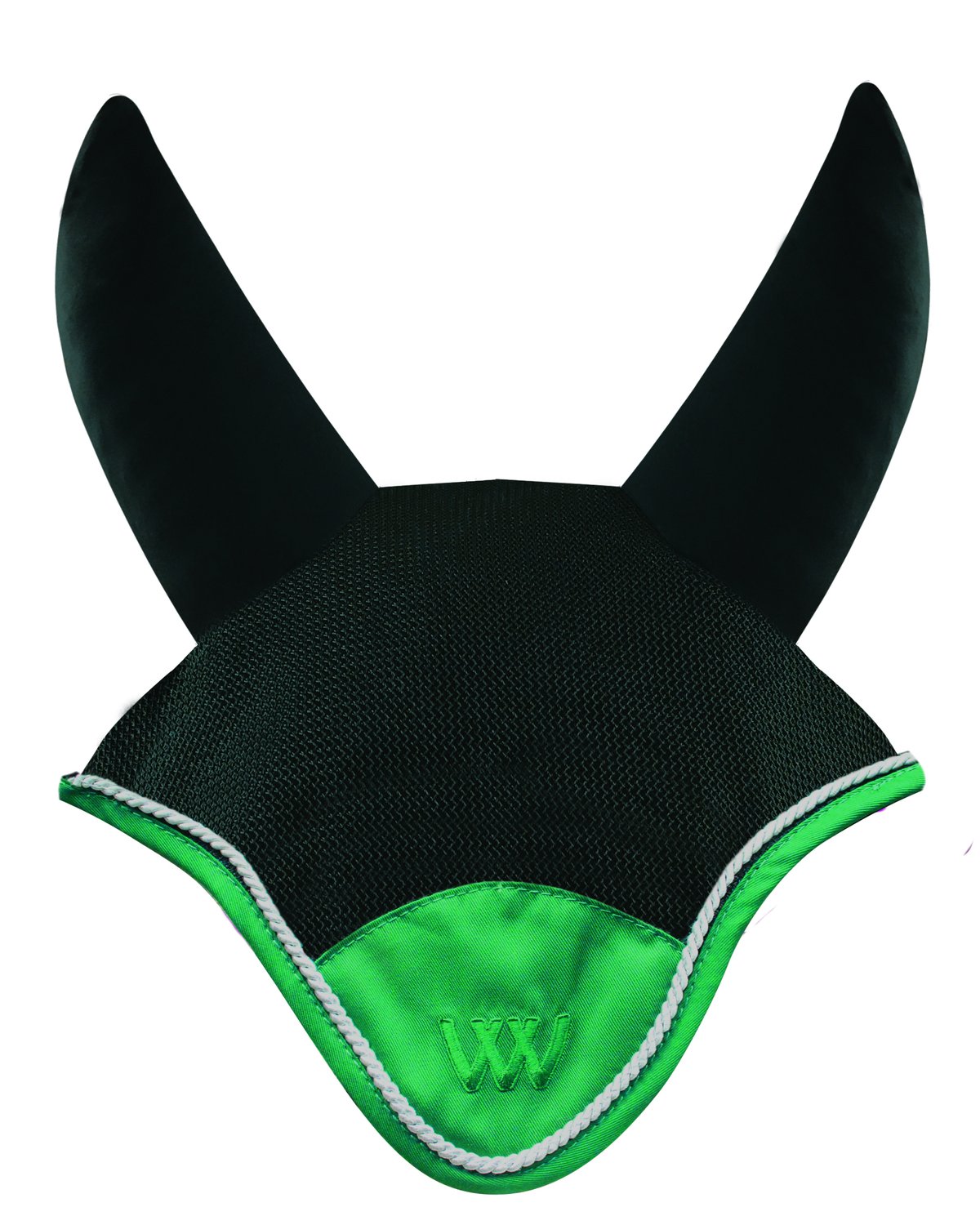 WOOF WEAR British Racing Green Fly Veil - Ergonomic Horse Ear Net - Equiflair