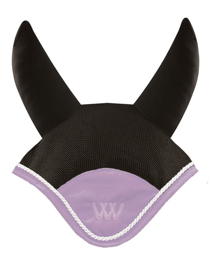 Woof Wear Fly Veil - Black & Lilac Horse Ear Net - Ergonomic Comfort, Fly Protection