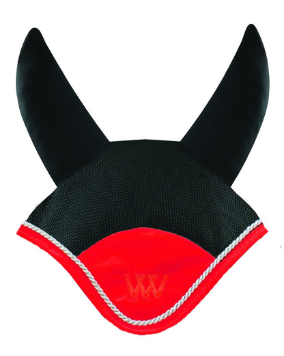 Woof Wear Fly Veil - Black & Red Ergonomic Horse Ear Net | Equiflair