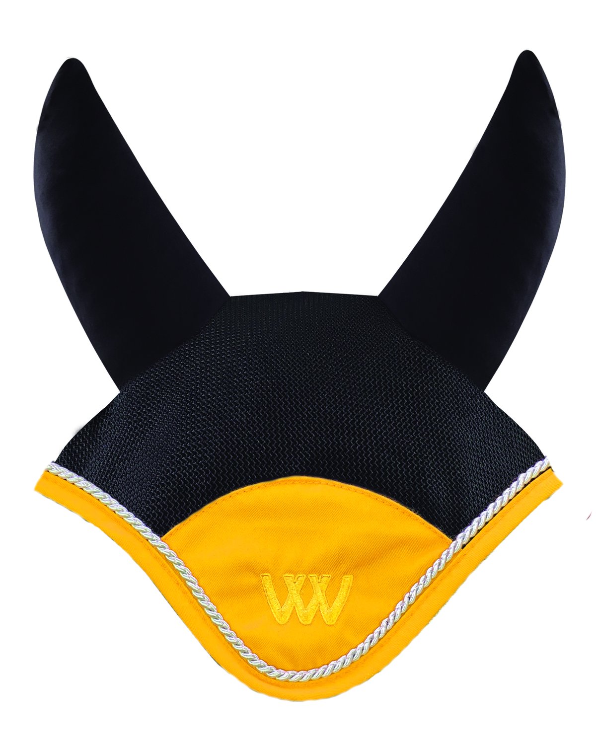 Woof Wear Fly Veil Black Yellow | Horse Ear Net Ergonomic Comfort