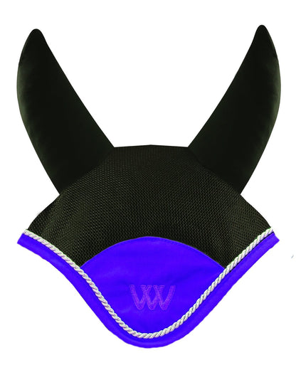 Woof Wear Fly Veil - Black and Ultra Violet Ergonomic Horse Fly Mask | Equiflair