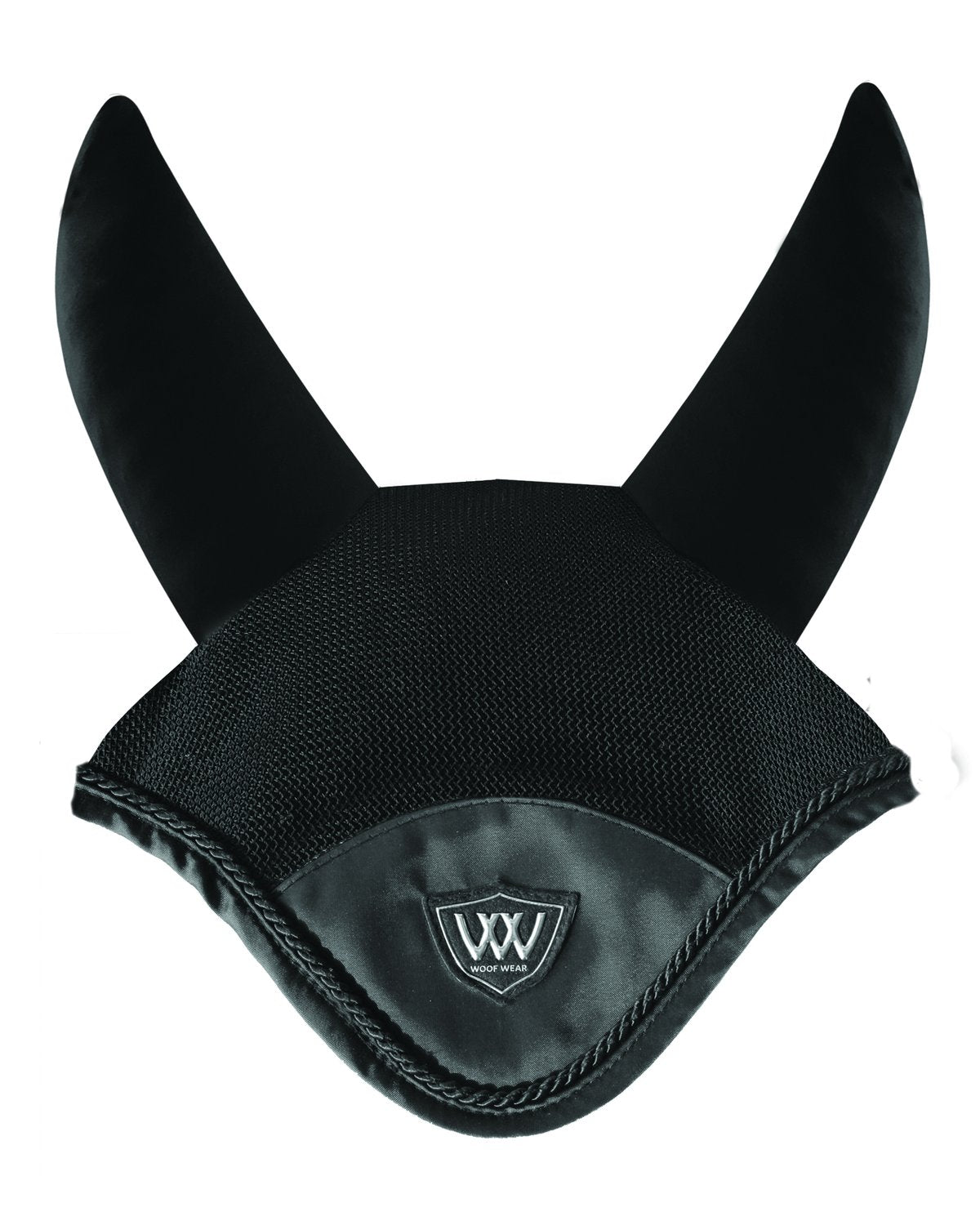 Woof Wear Vision Fly Veil Black - Horse Fly Mask with Stretch Ears - Equestrian Gear