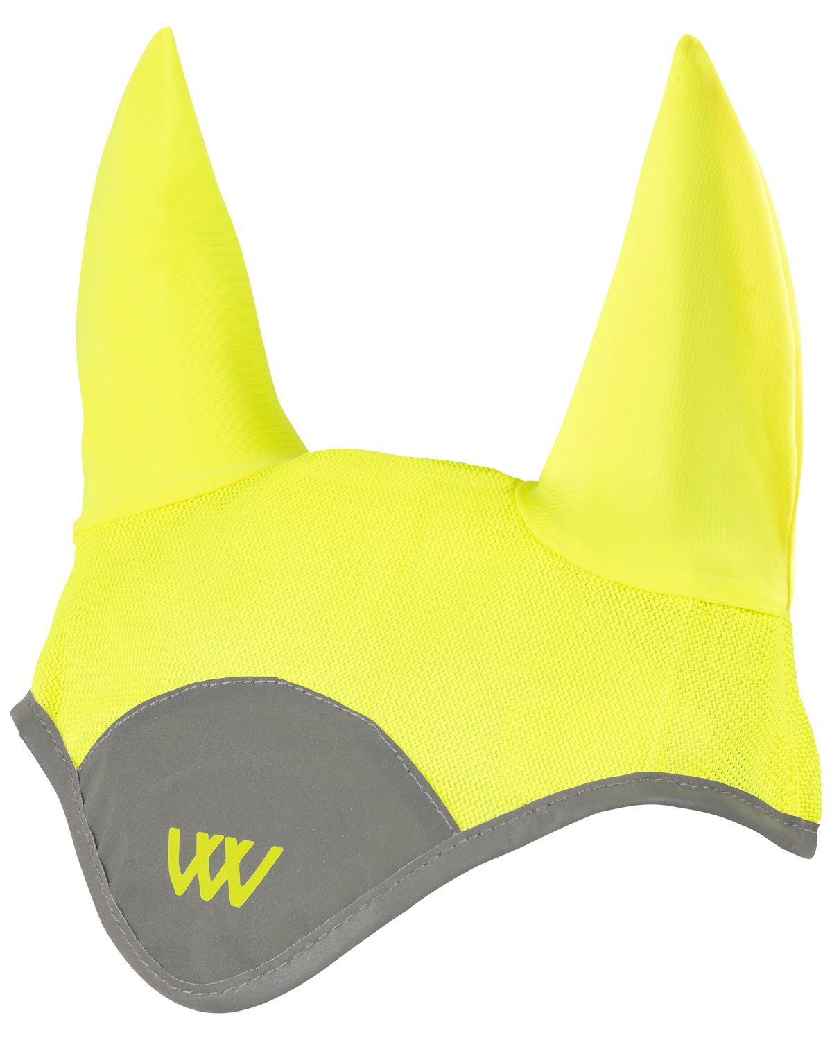Woof Wear Hi Viz Yellow Horse Fly Veil with Reflective Trim - Enhanced Safety for Riding