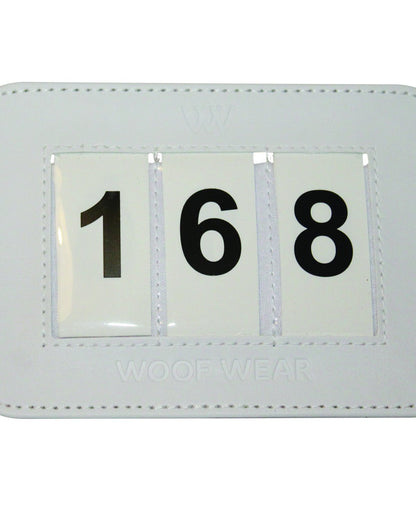 Woof Wear Dressage Number Holder White 168 Equiflair - Saddle Cloth Number Display