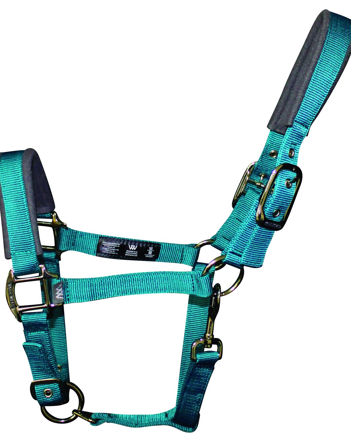 WOOF WEAR Contour Head Collar - Ocean Blue. Comfort & Control. Horse head collar, equine halter, adjustable.