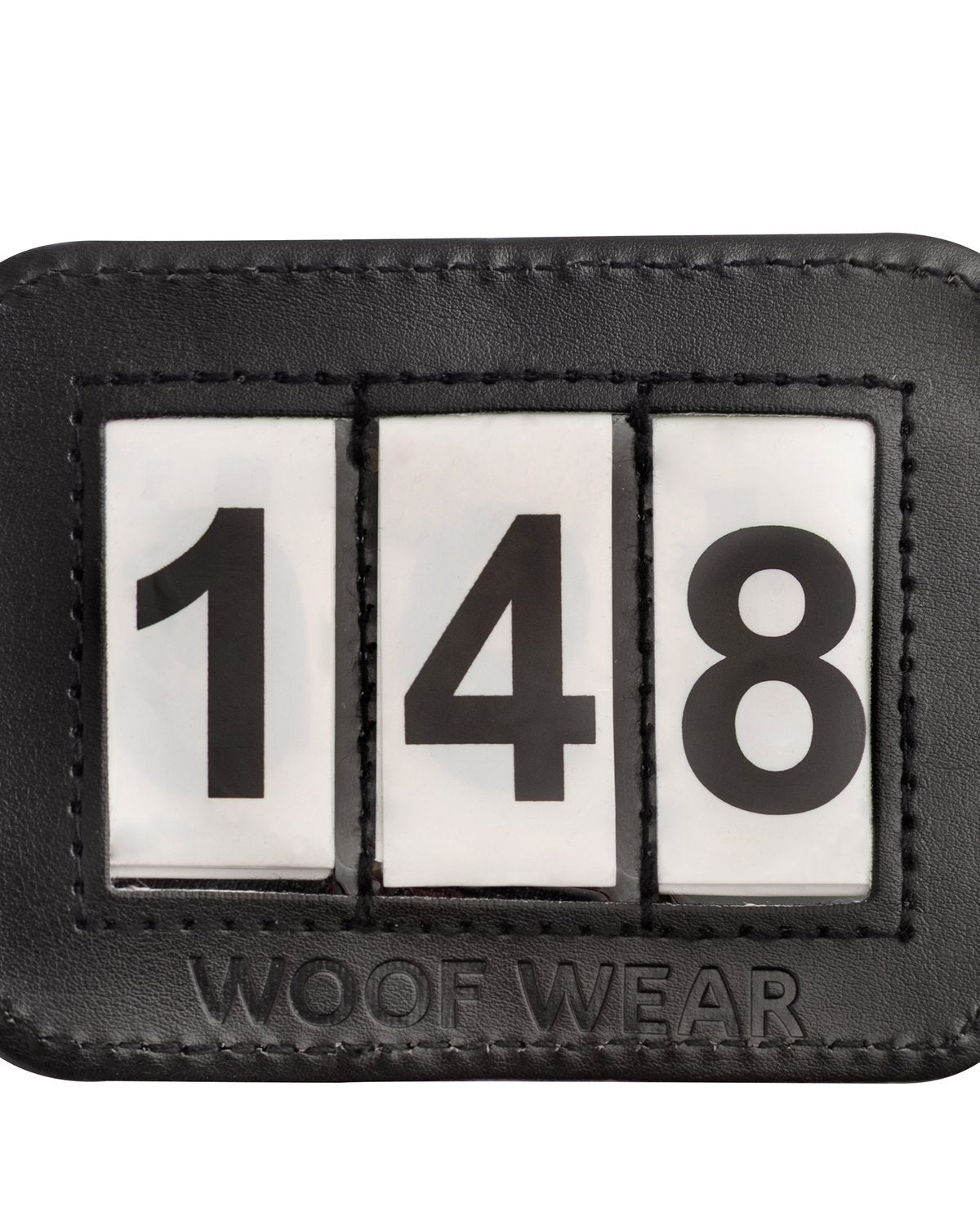 WOOF WEAR Bridle Number Holder Black | Equestrian Competition Number 148