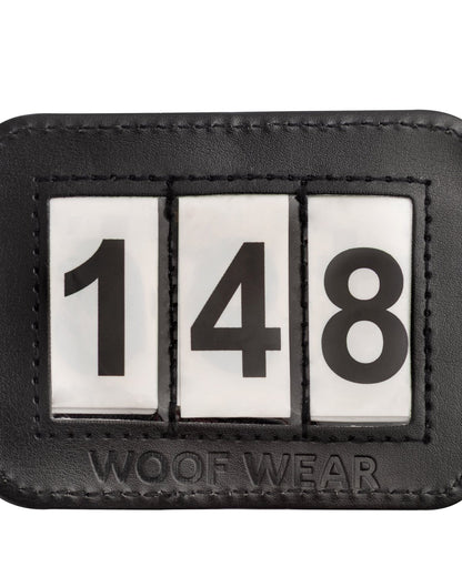 WOOF WEAR Bridle Number Holder Black | Equestrian Competition Number 148