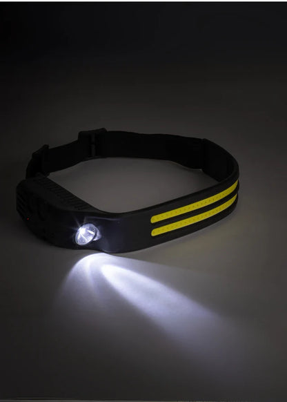 WOOF WEAR LED Equestrian Head Torch Black - Hands-Free Riding, Grooming, Mucking Out