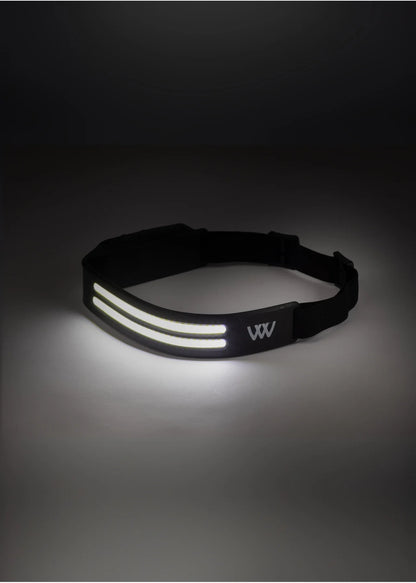 WOOF WEAR LED Head Torch Black - Equestrian Lighting Solution for Riding, Grooming, and Stable Work