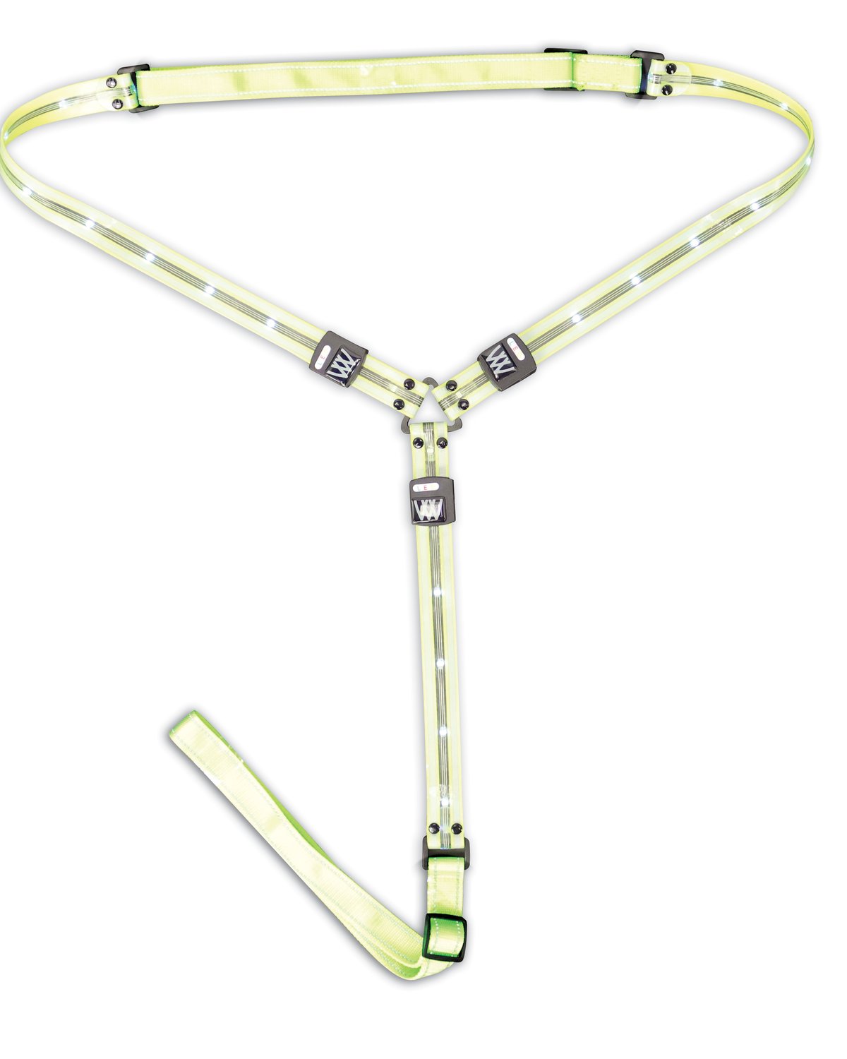 Woof Wear LED Neckband - Hi Viz Yellow Horse Riding Safety Gear - High Visibility, Adjustable, Battery Powered