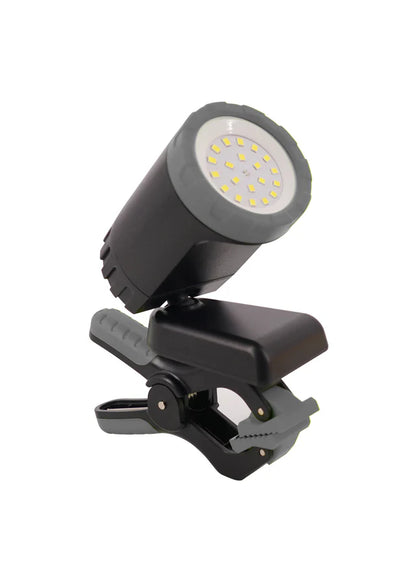 WOOF WEAR Multi-Mount LED Work Light: Rechargeable Equestrian Clamp Light, Black/Grey