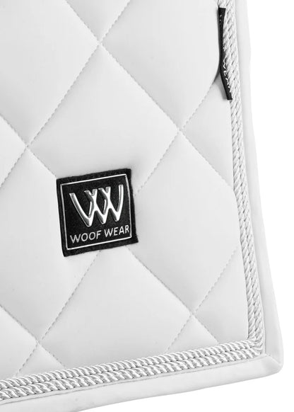 WOOF WEAR Vision Aura White Dressage Saddle Pad: Quilted, Ergonomic, Close-Contact - Horse Riding Equestrian