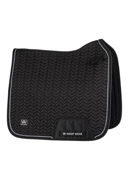WOOF WEAR Herringbone Dressage Saddle Pad - Black | Equestrian Horse Riding Pad
