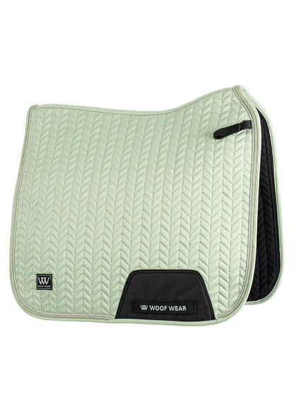Woof Wear Herringbone Dressage Saddle Pad Sage - Stylish & Comfortable Horse Riding Equipment
