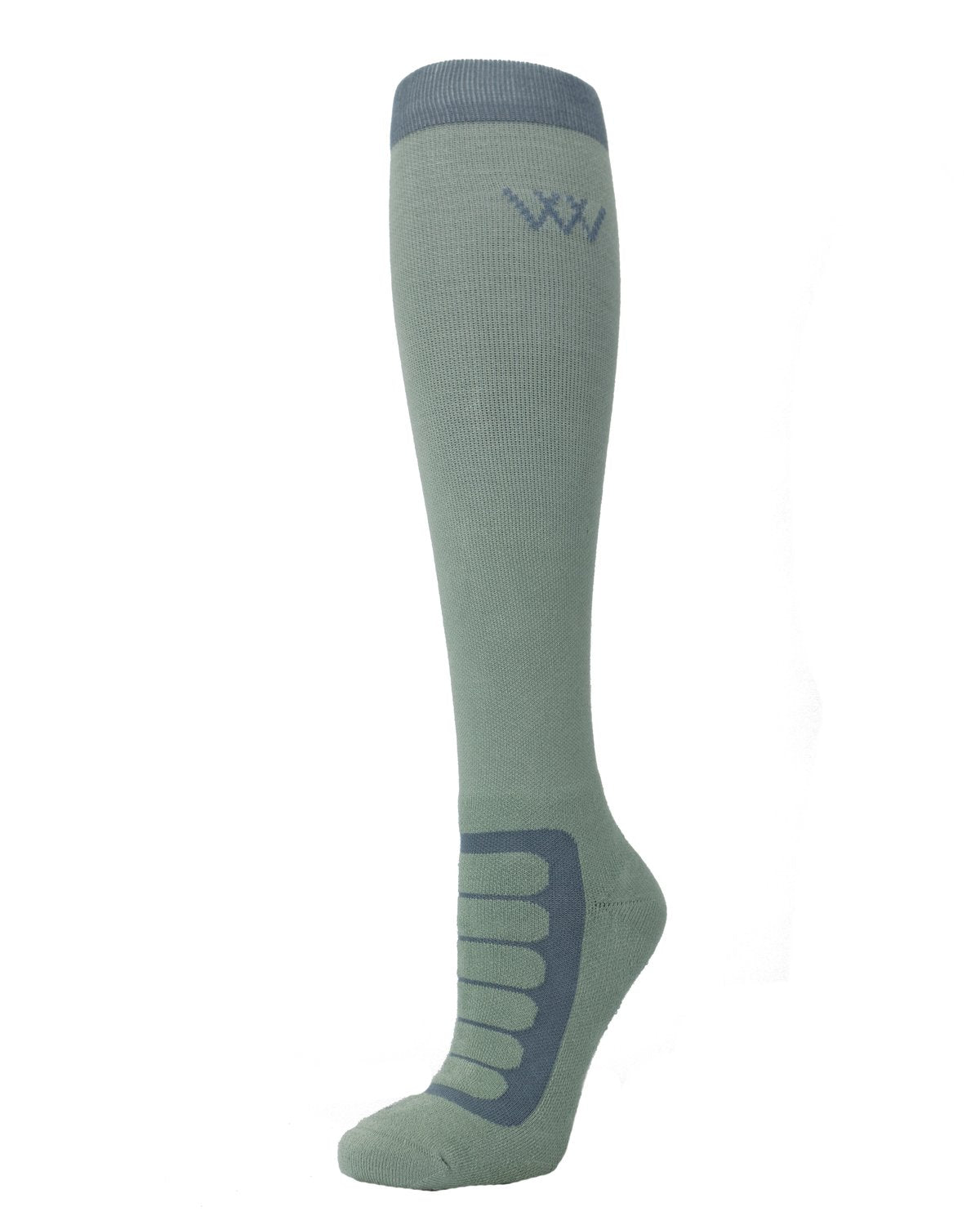 Woof Wear Long Bamboo Tech Riding Sock - Sage Steel | Equestrian Apparel
