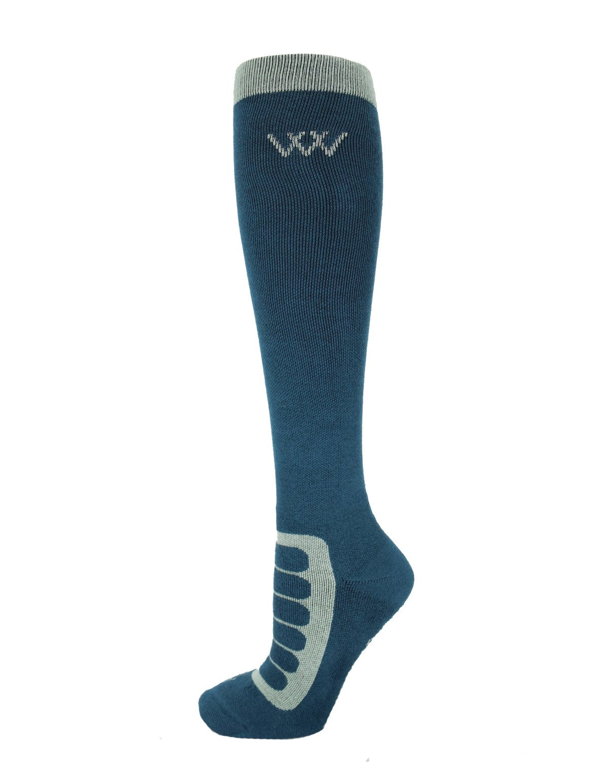 Woof Wear Long Bamboo Tech Riding Sock - Petrol Sage - Equiflair