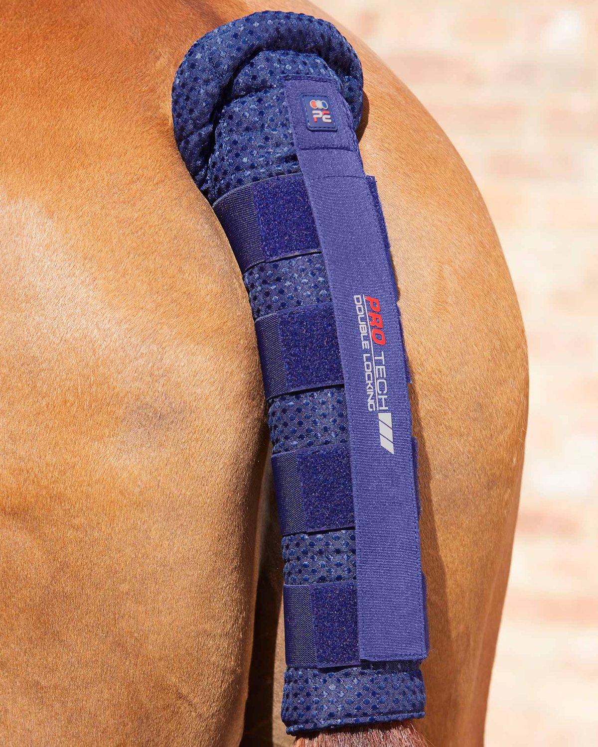 Premier Equine Navy Tail Guard: Waffle Quilted, Double Locking for Horse Tail Protection - location-109746323830-instock One