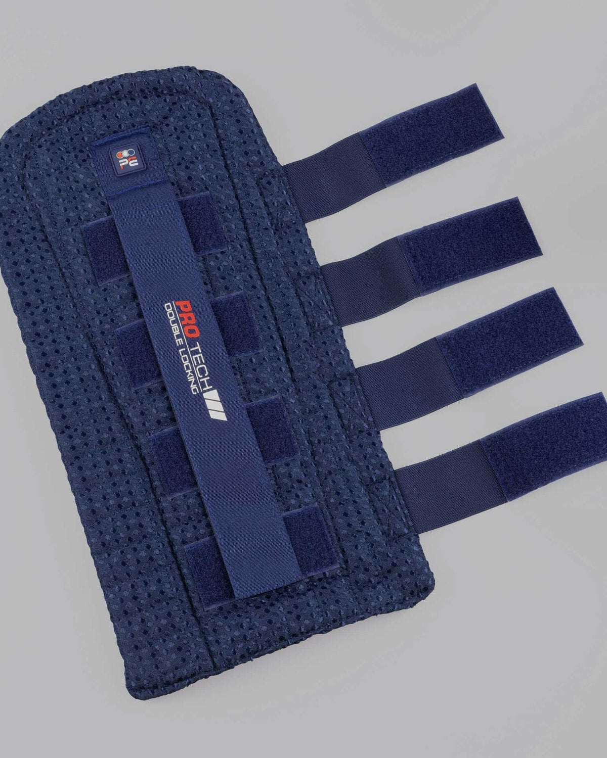Premier Equine Waffle Quilted Navy Blue Horse Tail Guard: Double Locking Protection for Safe Travel