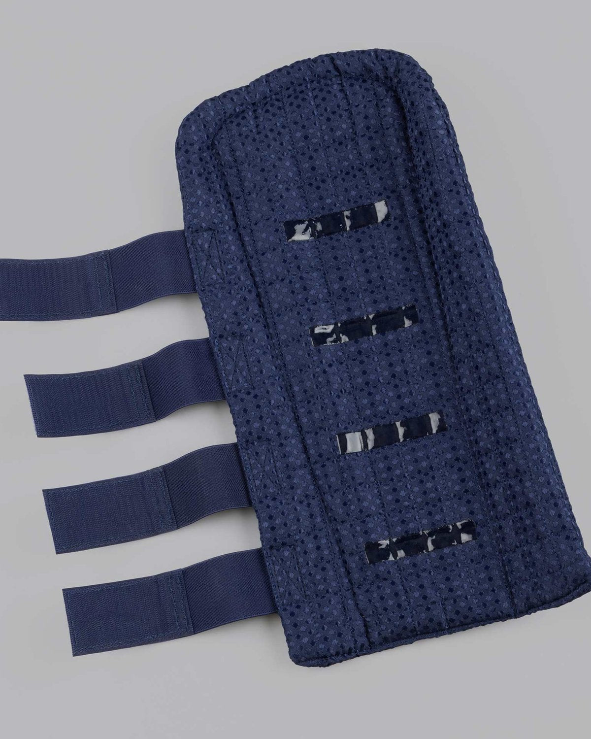 Navy Blue Horse Tail Guard - Waffle Quilted Equine Tail Protection with Double Locking Straps for Safe Transport