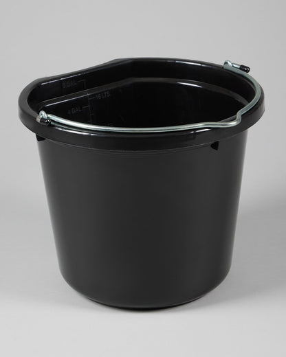 Premier Equine Black 5-Gallon Horse Water Bucket with Measurement Markings