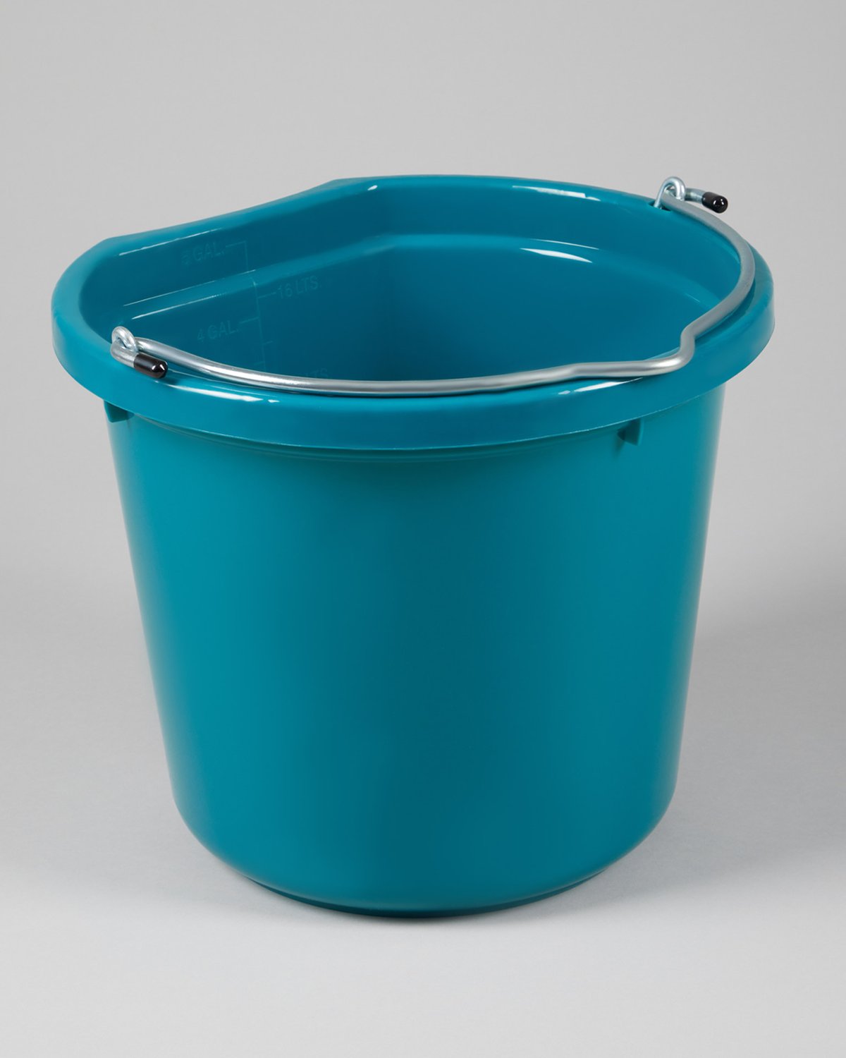 Premier Equine Blue Horse Water Bucket - 5 Gallon with Flat Back & Measuring Scale