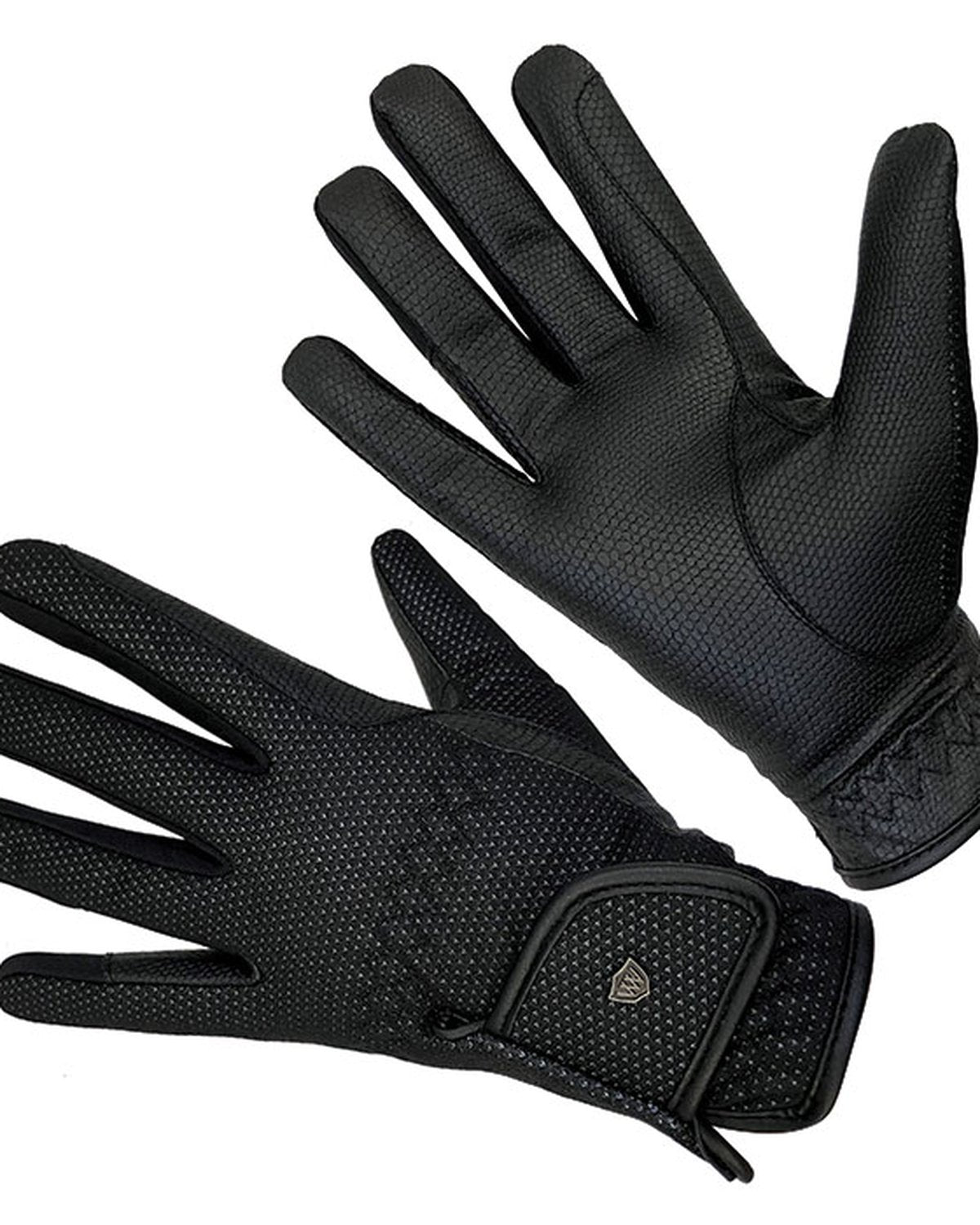 WOOF WEAR Windproof Equestrian Gloves - Black Riding Gloves for Cold Weather, Wind Protection & Grip