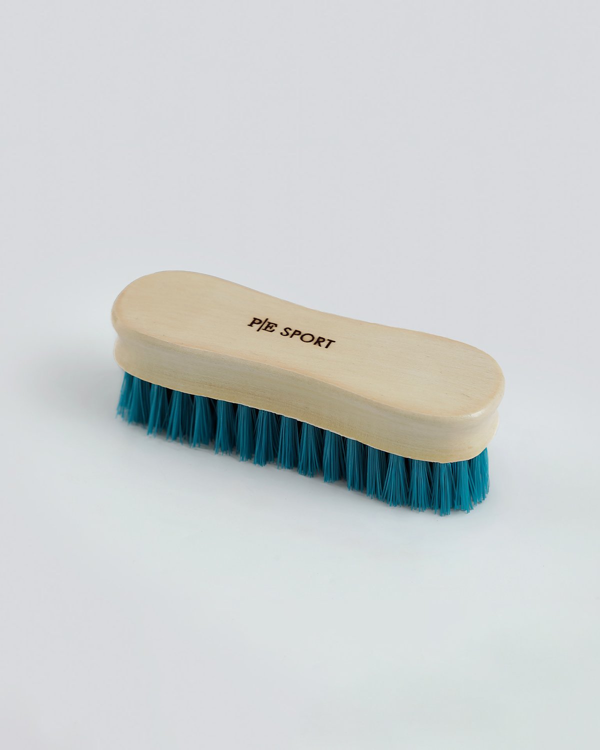 Premier Equine Wooden Cleaning Brush - Medium Blue Bristles | Equine Cleaning Brush