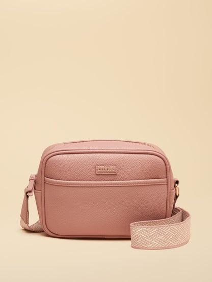 Pink Faux Leather Joules Trent Crossbody Bag for Women - Stylish & Versatile