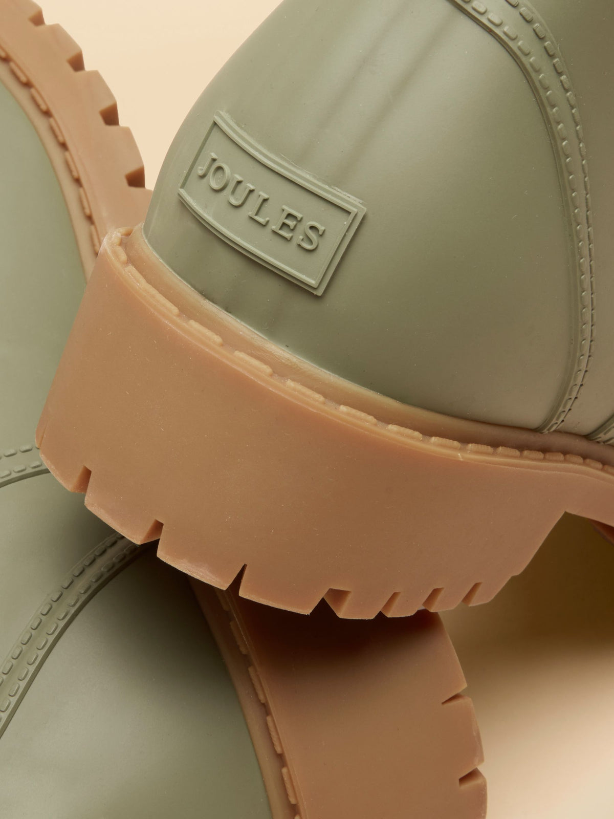 Joules Khaki Green Oakfield Neoprene Lined Ankle Rubber Wellies for Women