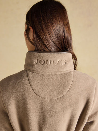Joules Mink Brown Women's Heritage Polar Fleece Zip-Up Jacket