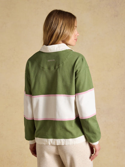 Women's Joules Long Sleeve Cotton Collared Rugby Deckshirt