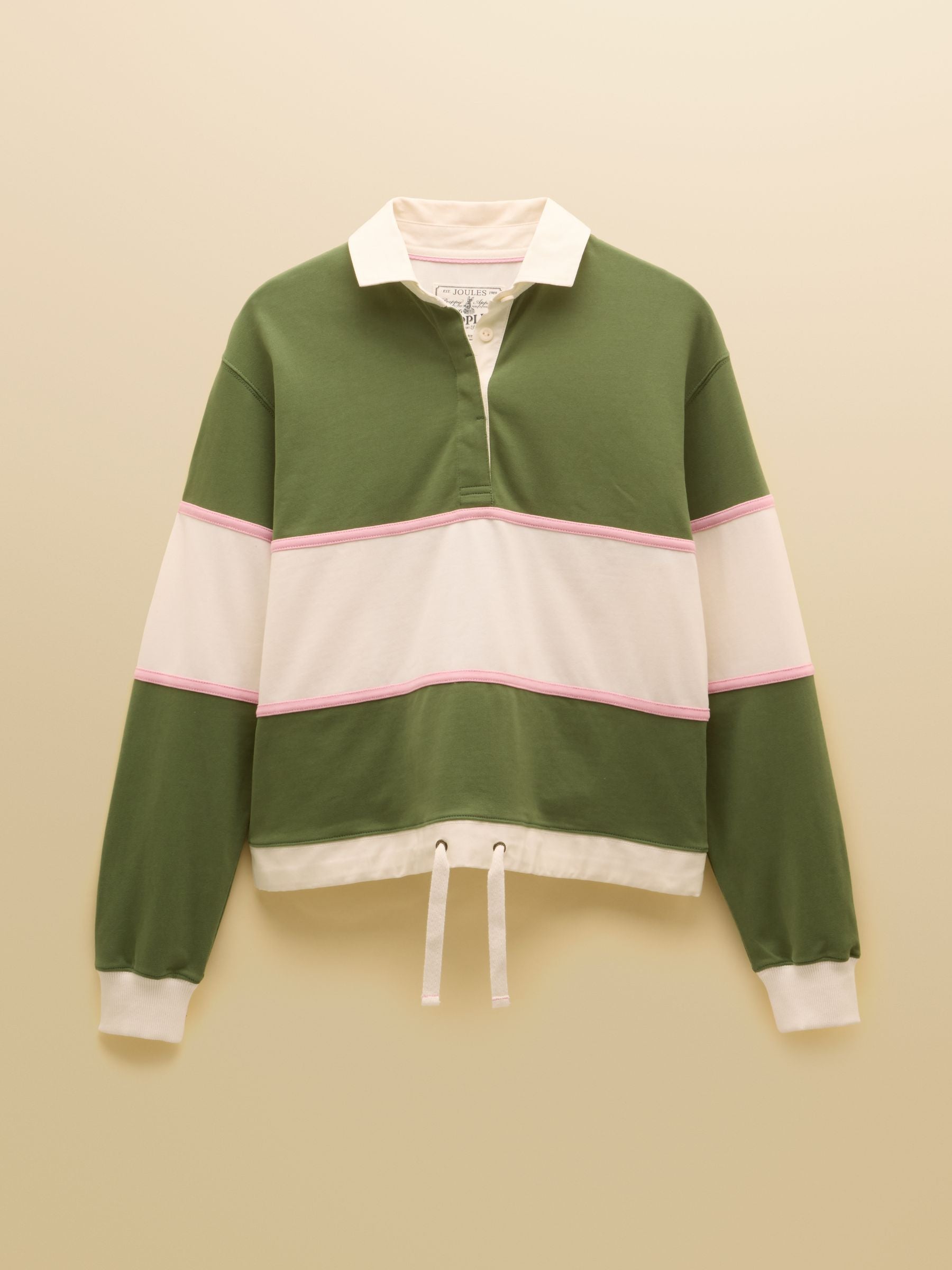 Women's Joules Long Sleeve Cotton Collared Rugby Deckshirt