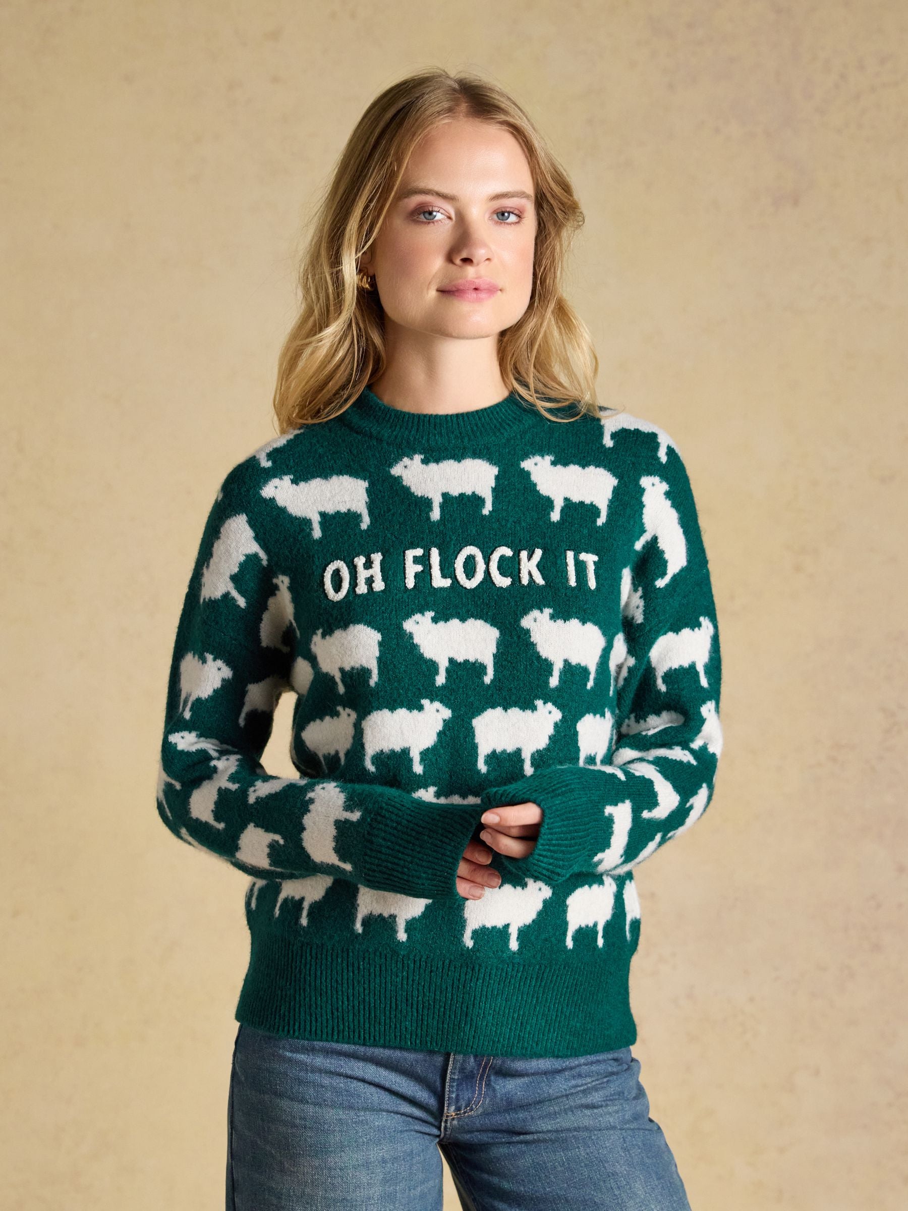 Women's Joules Oh Flock It Knitted Jumper