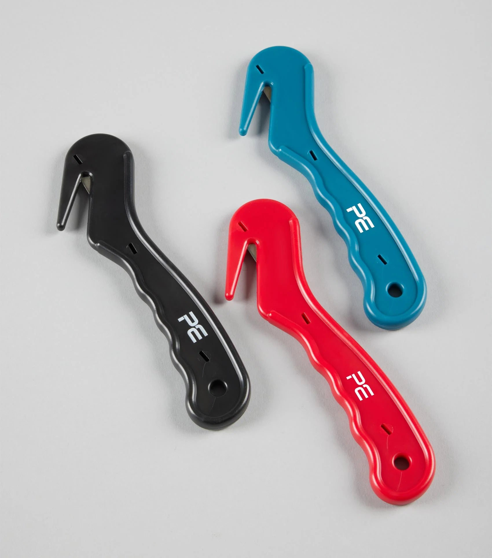 Premier Equine Yard Knife Set: Safe Bale Twine Cutter from Equiflair - Black, Red & Blue Safety Cutter