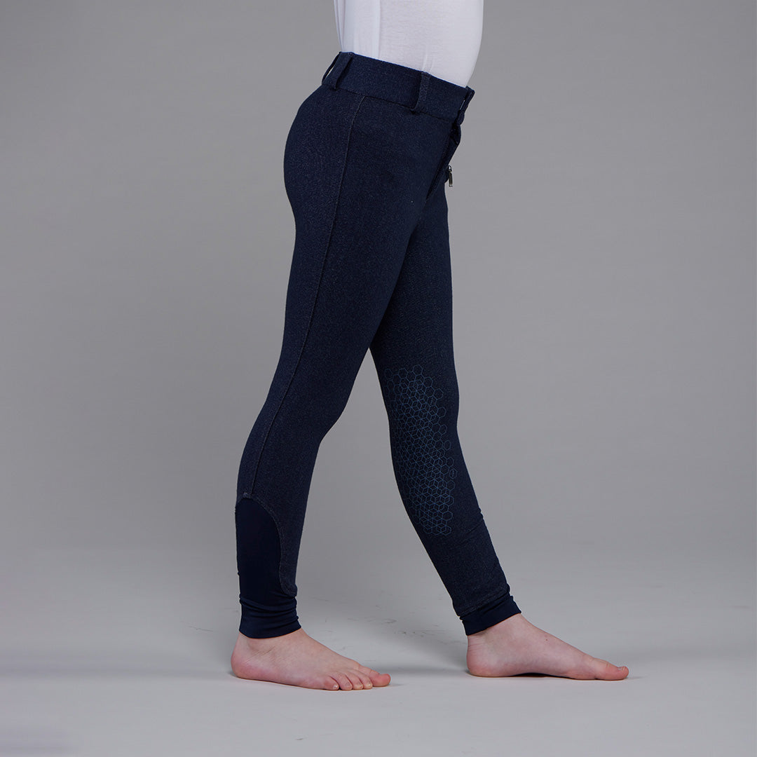 Toggi Children's Yard Master Denim Breeches with Hexagonal Grip Knee