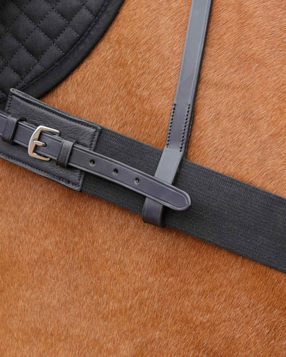 Premier Equine Zimella Elastic Breastgirth Black - Horse Riding Equipment