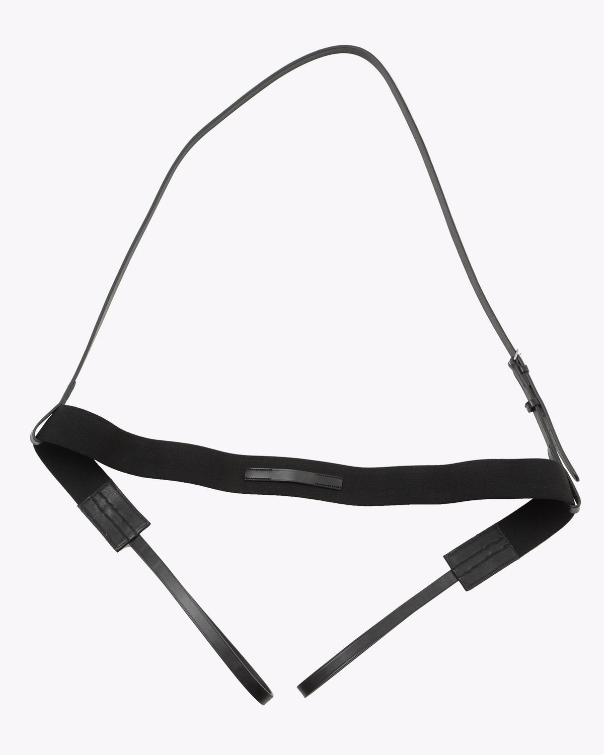 PREMIER EQUINE ZIMELLA Elastic Breastgirth - Black Italian Leather Horse Riding Equipment from Equiflair