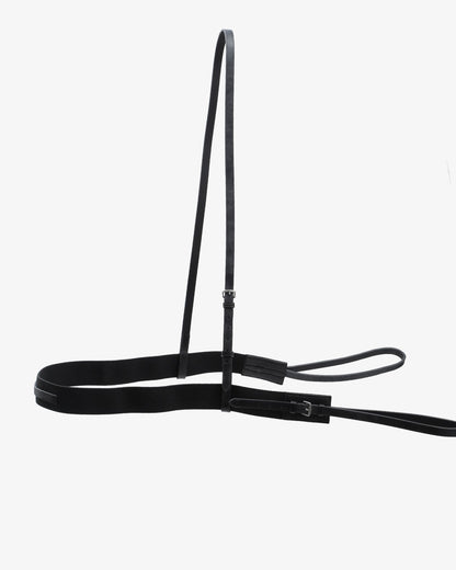 Premier Equine Zimella Elastic Breastgirth Black - Horse Riding Equipment