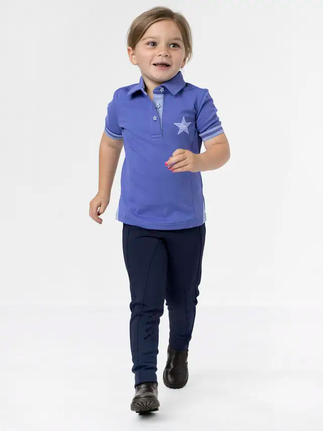LEMIEUX Junior Pro Breeches Navy: Stylish equestrian riding apparel for kids. Shop now at Equiflair!